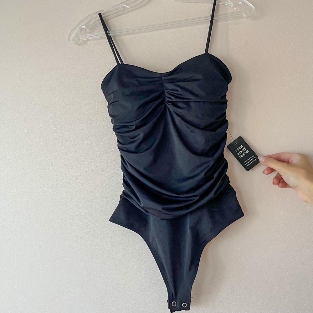 Black express body contour bodysuit